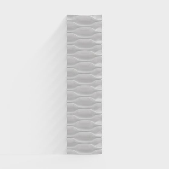 Wave Texture Wall Panel 3D model for Creative Spaces