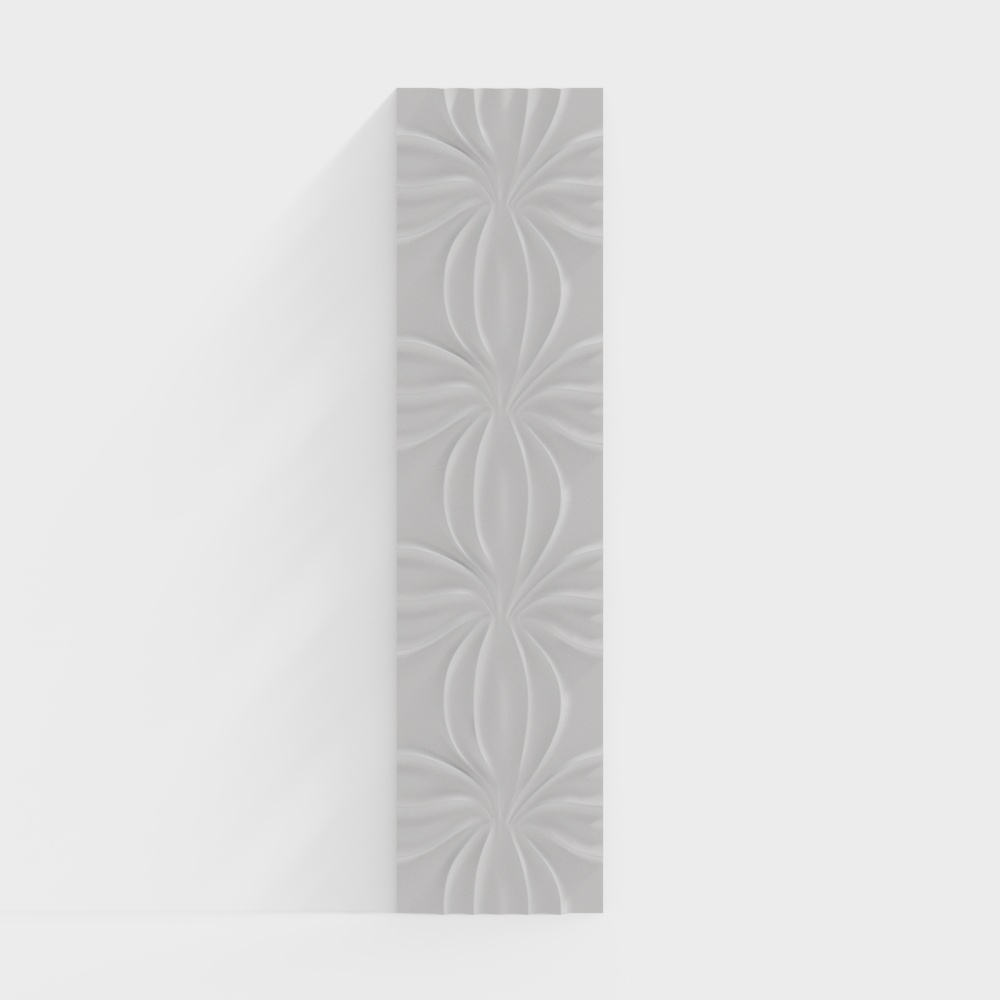 Floral Wave Panel 3D model