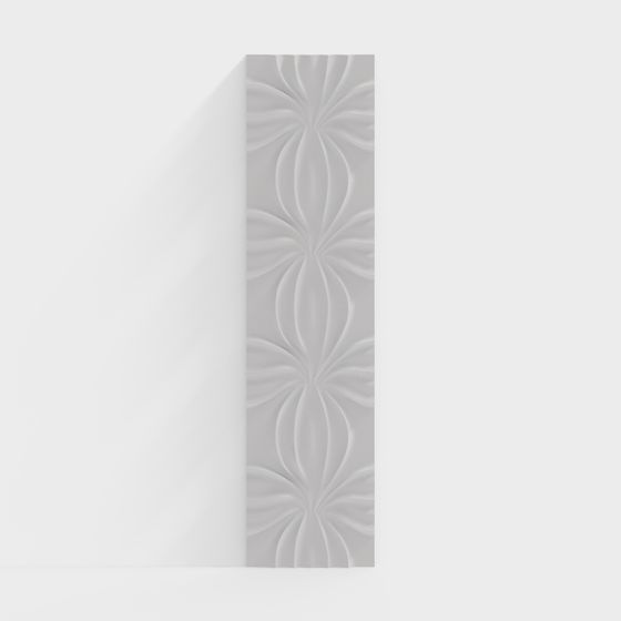 Floral Wave Panel 3D model for Creative Projects