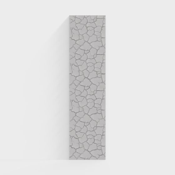 Realistic Cracked Stone Slab 3D model