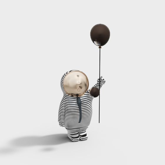 Charming Balloon Clown 3D model