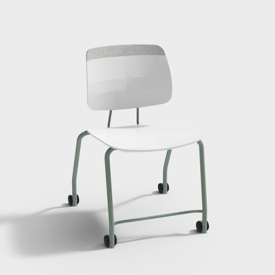 Modern Minimalist Mobile Office Chair 3D model