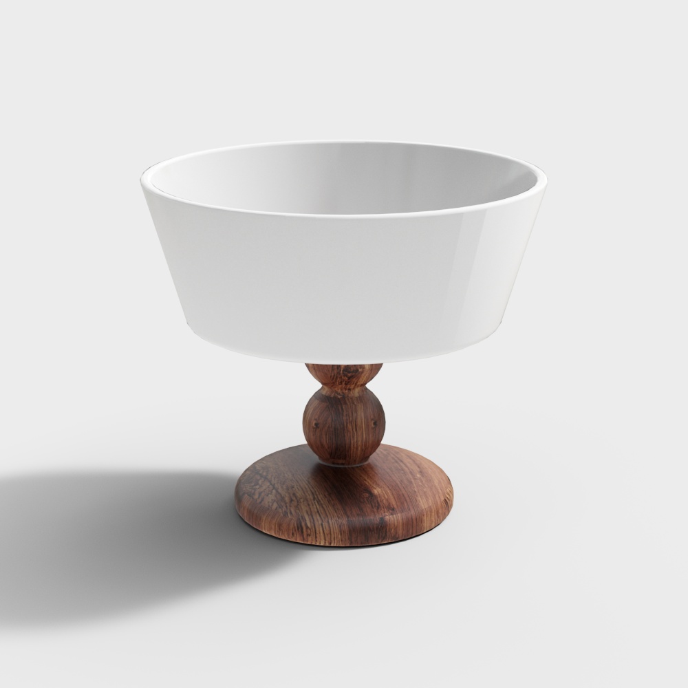 Wooden ice cream cup