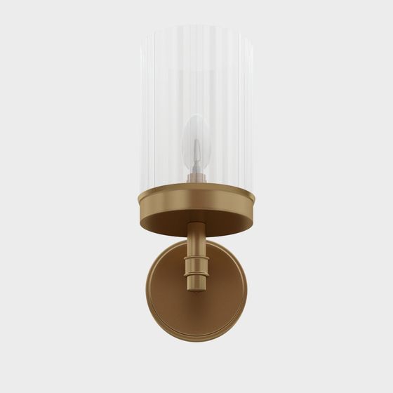 Elegant Low-Poly Glass and Metal Light Fixture 3D model