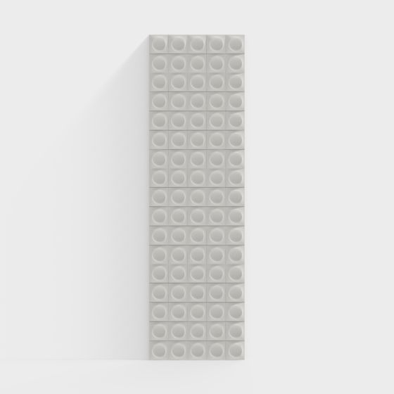 Stylish Low-Poly Concrete Wall Panel 3D model for Creative Spaces