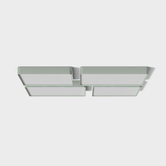 Modular Light Fixture Low-Polygon 3D model