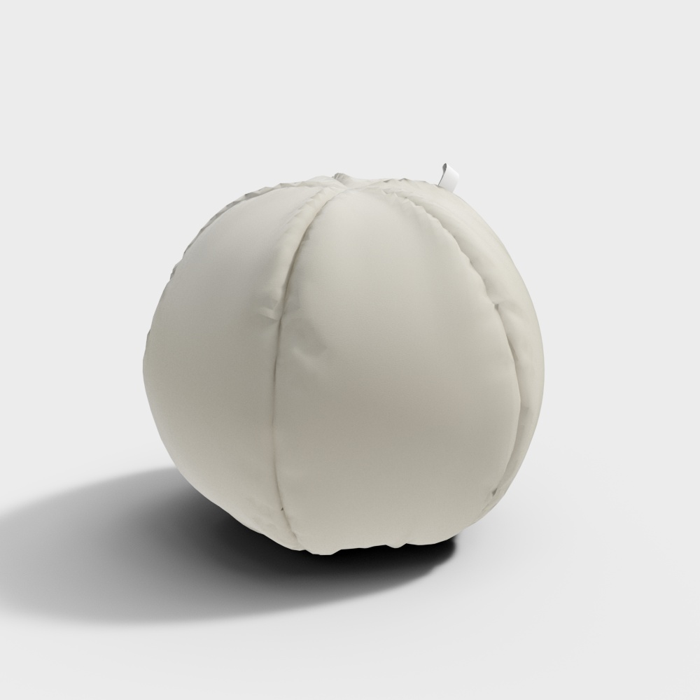 Подушки с шариками из кремовой кожи в северном стиле