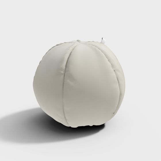 Подушки с шариками из кремовой кожи в северном стиле