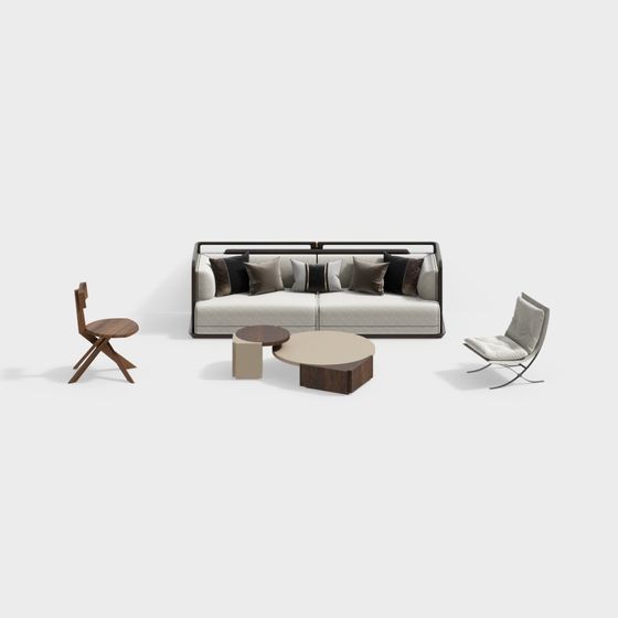 Modern Minimalist 3D Furniture Set