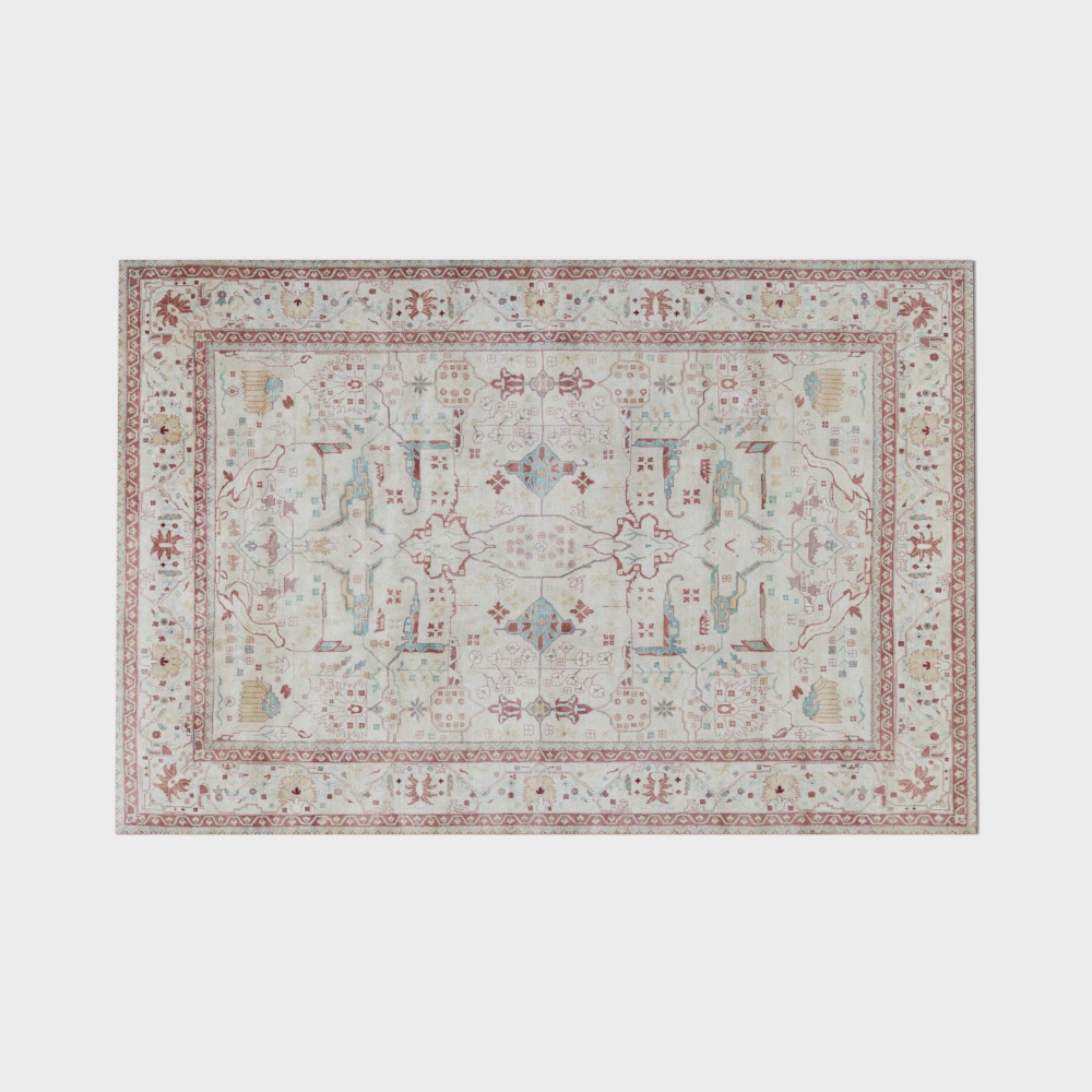Traditional Rug 3D Model – Low-Poly Pastel Patterns