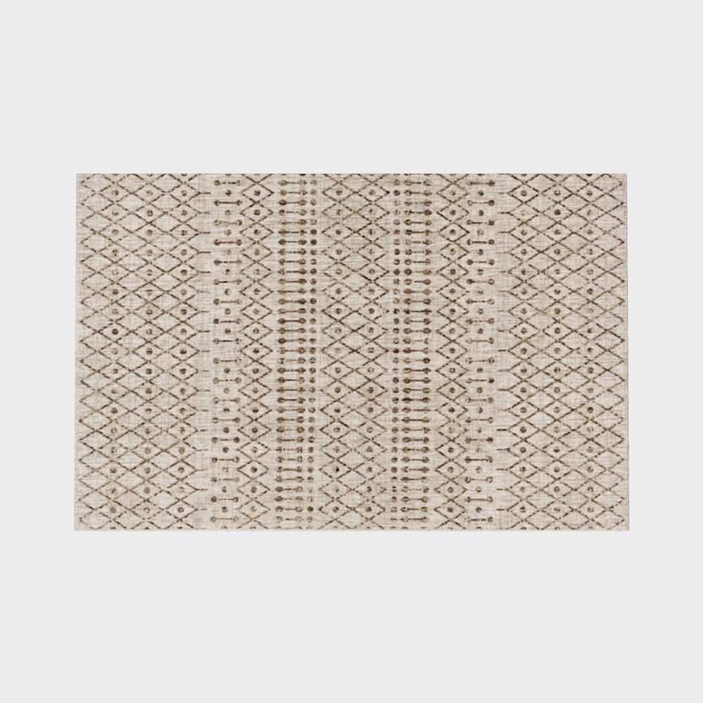 Moroccan Carpet 3D Model – Woven Wool Geometric Design