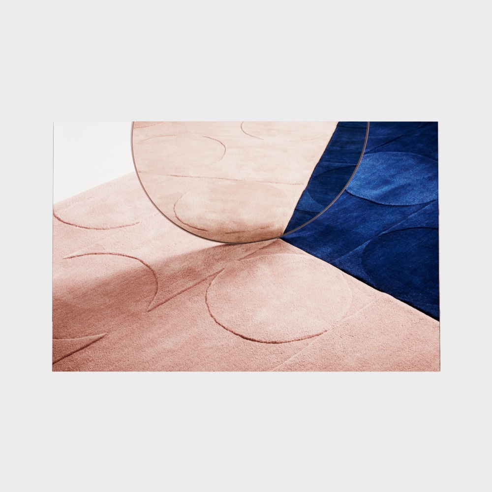 Abstract Carpet 3D Model – Low-Poly Pink & Blue Design