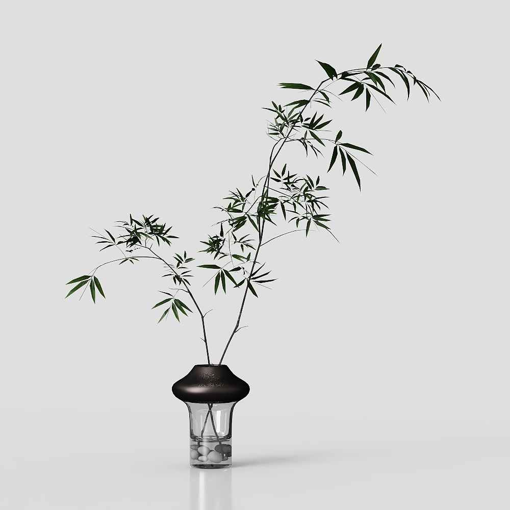 Bamboo Branch Vase 3D model