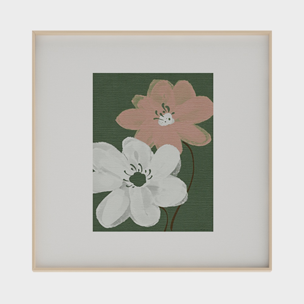 モダンなシンプルな花の装飾画