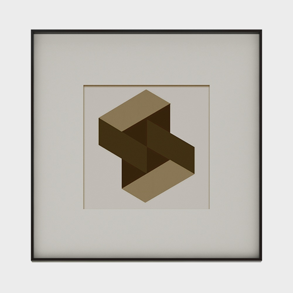 Unique Low-Polygon 3D Model – Warm Brown Geometric Design