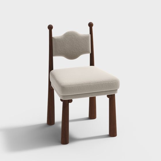 Scandinavian Style Low Polygon Chair 3D model