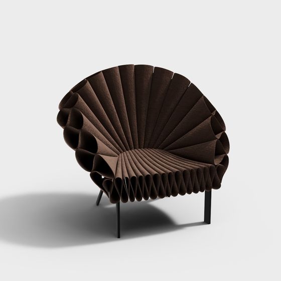 Unique Fan-Shaped Chair 3D model