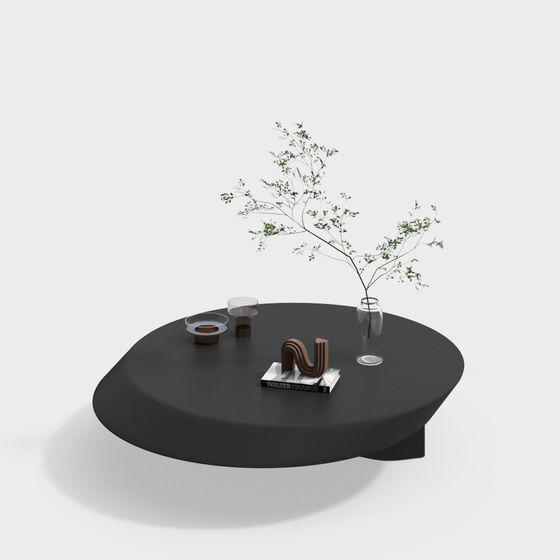 Sleek Low-Poly Coffee Table 3D model