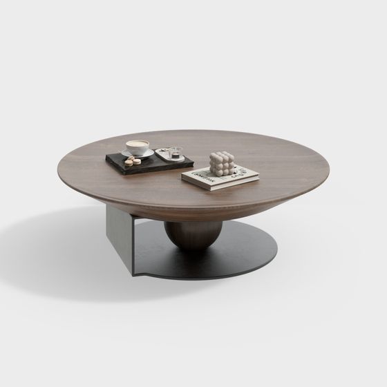 Unique Low-Poly Round Table 3D model Design