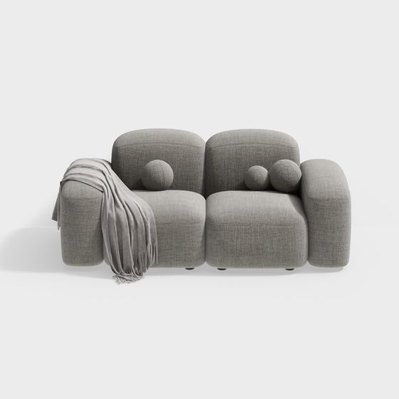 Contemporary Low-Poly Sofa 3D model for Comfortable Homes