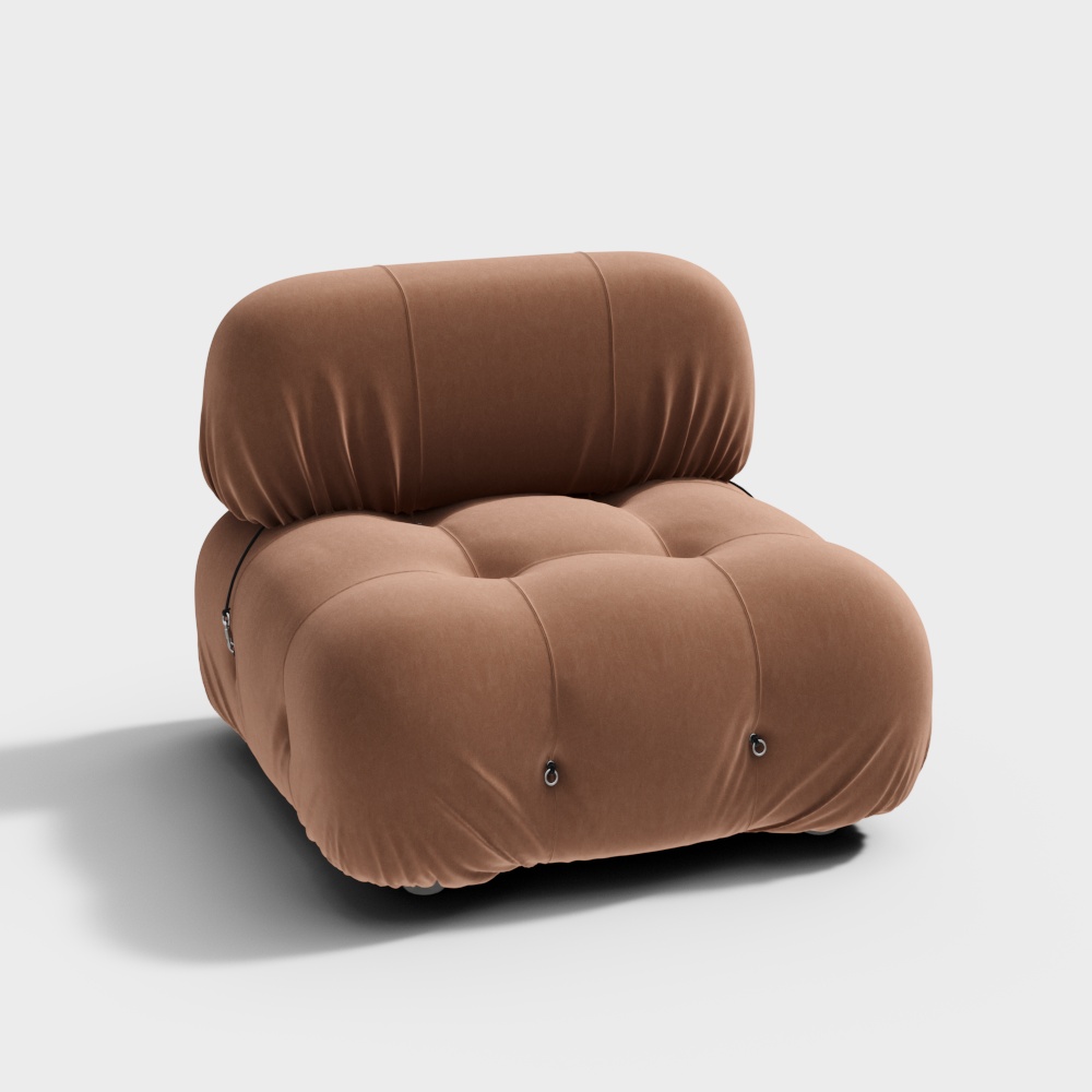 โซฟาสไตล์ครีมสีส้มสมัยใหม่