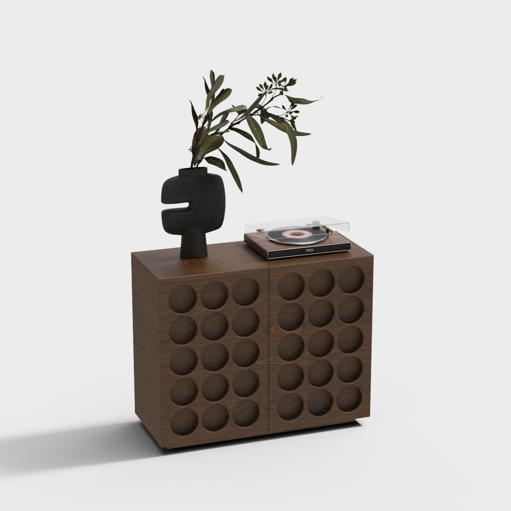 Armoire de chambre à coucher en rondins antique