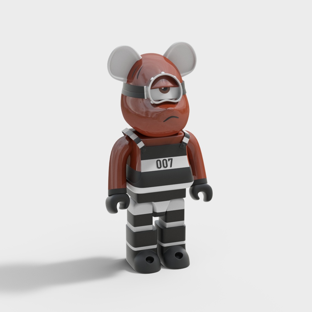 Prison Mouse 3D model - Unique Low-Poly Design