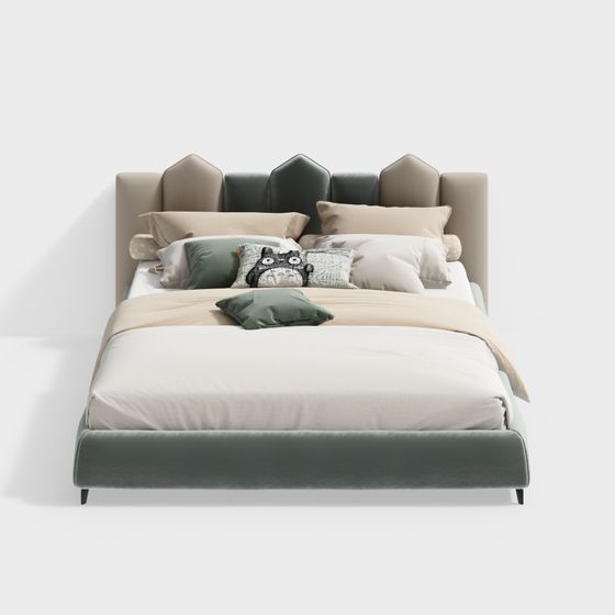 Urban Retreat Bed 3D model for Modern Interiors