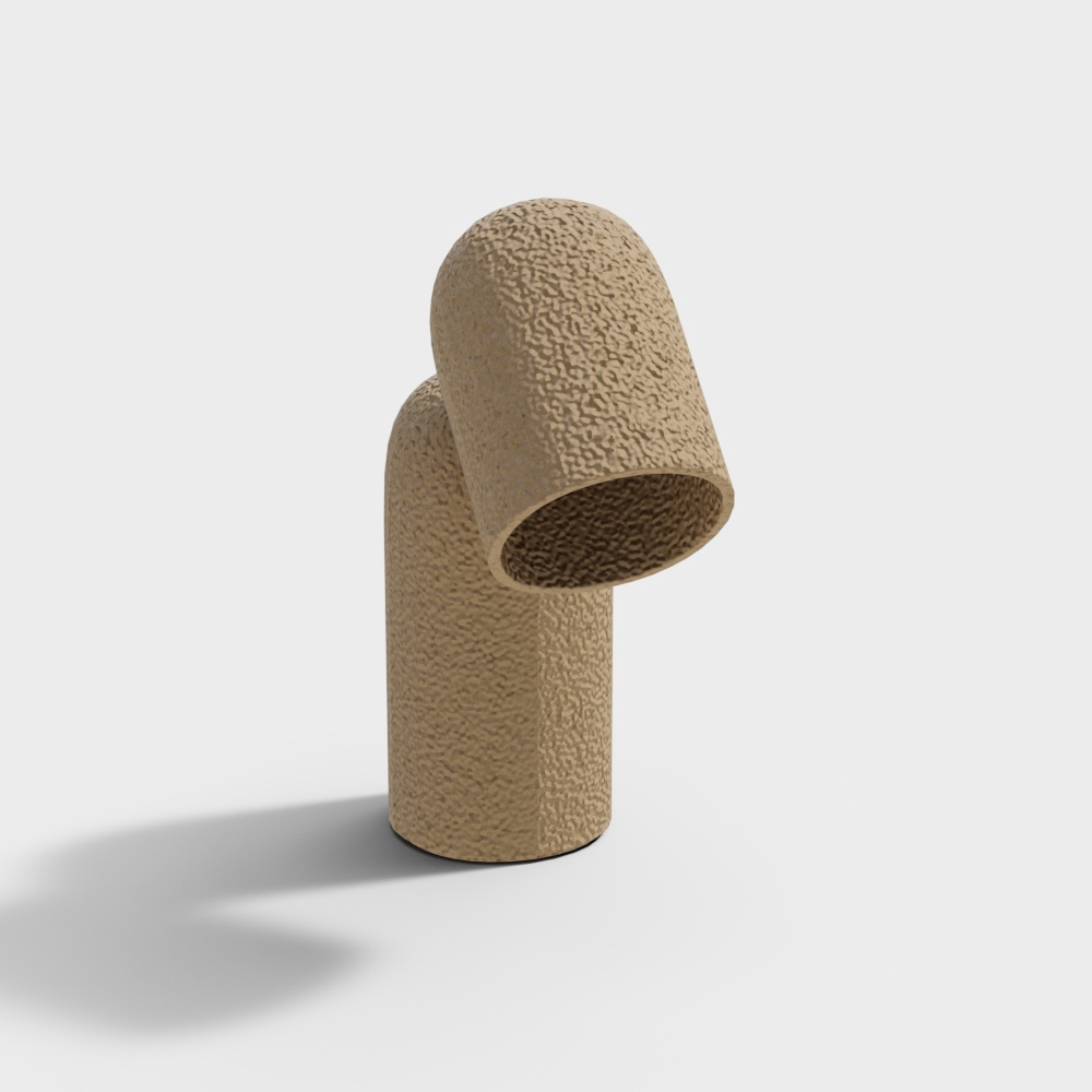 Twisted Pipe 3D Model – Curved Polished Metal Design