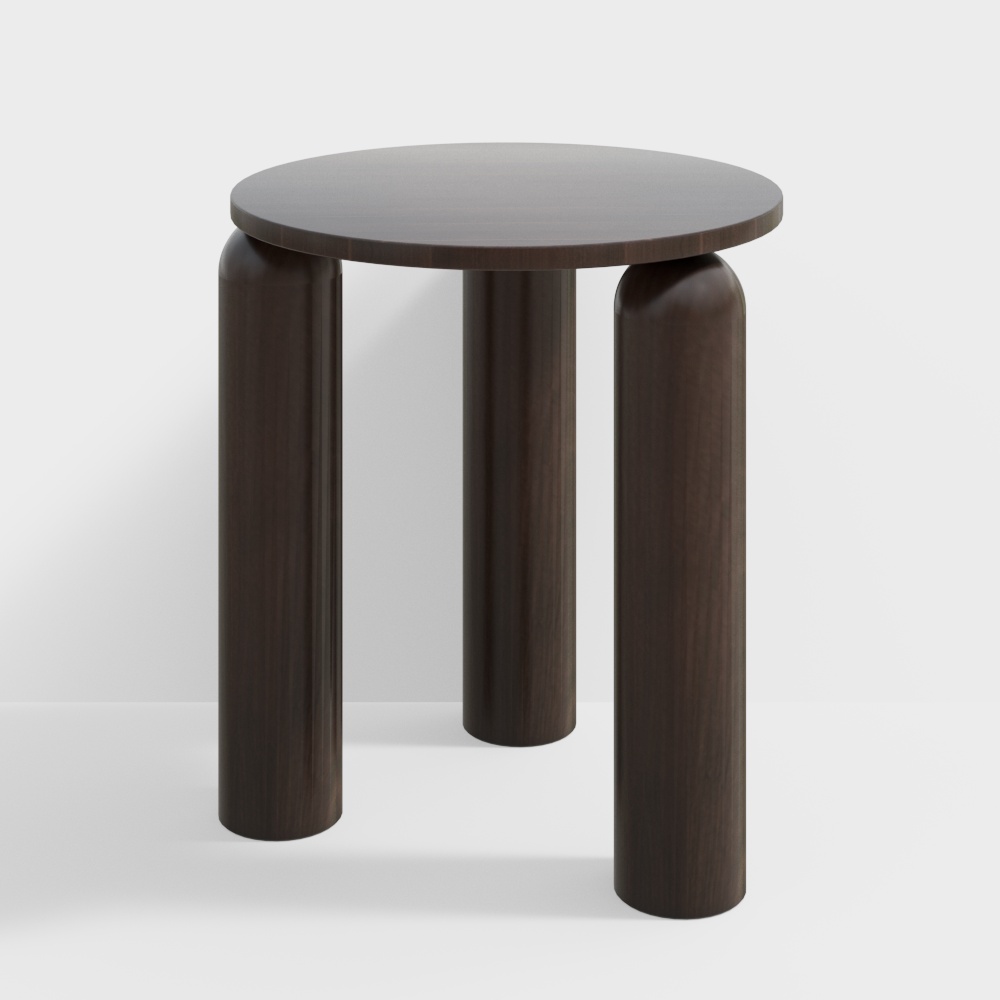Modern round tall end table