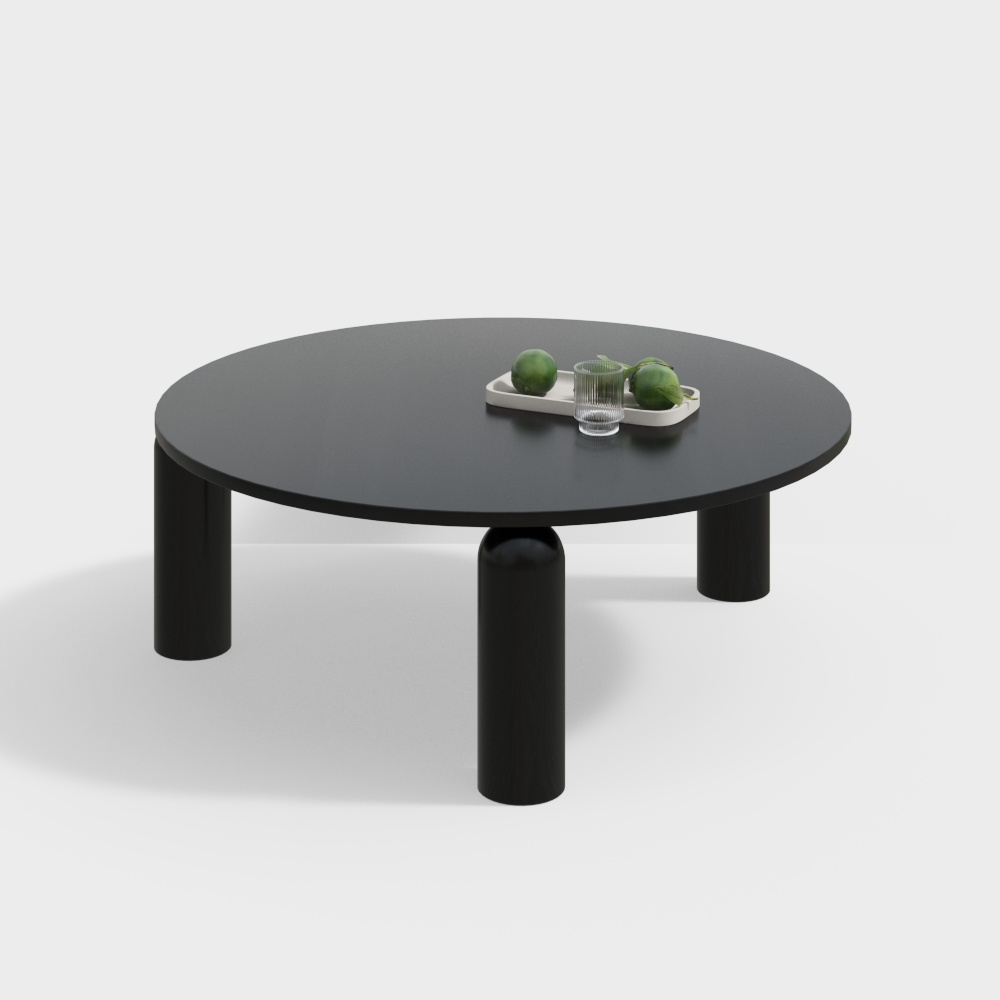 Modern round low end table