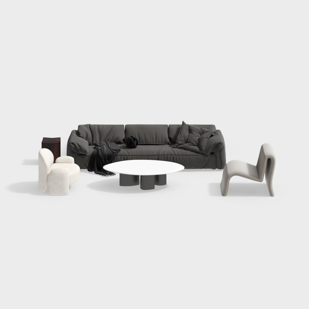 Modern sofa and coffee table set