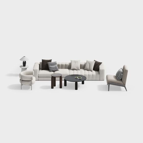 Urban Living Room Set 3D model