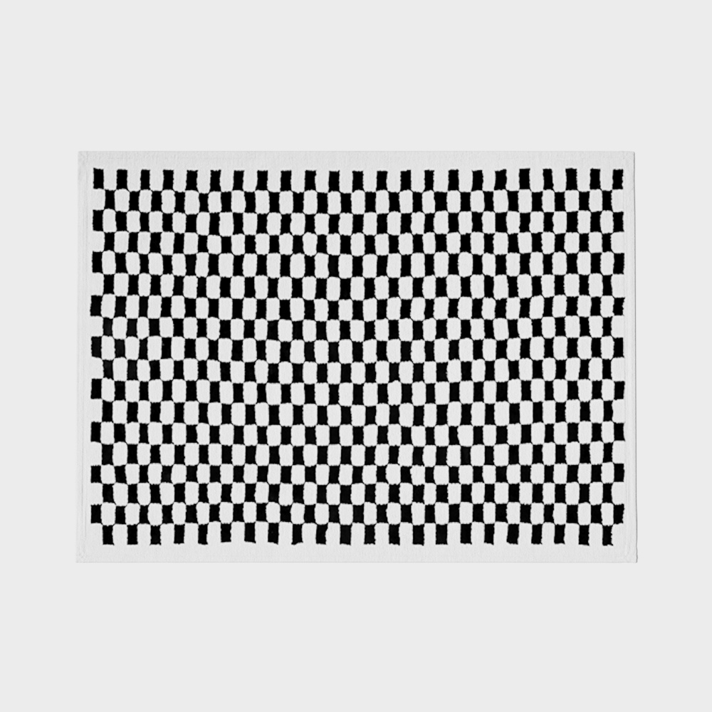 Checkerboard Floor 3D Model – Low-Poly Black & White