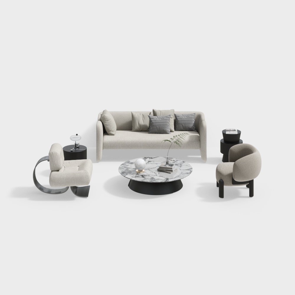 現代沙發茶几組合