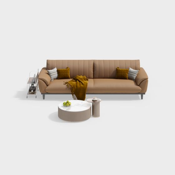 Elegant 3D Model Sofa for Contemporary Spaces