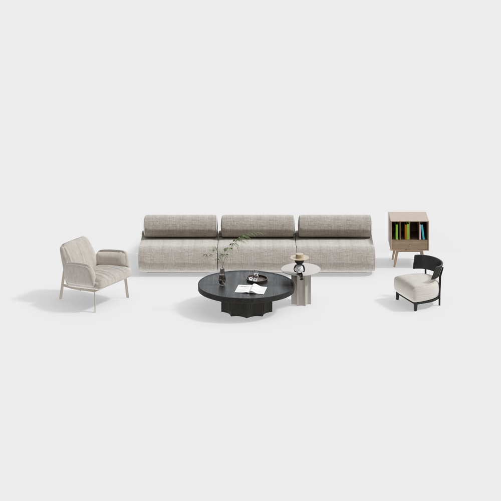 Wabi Sabi living room sofa coffee table combination