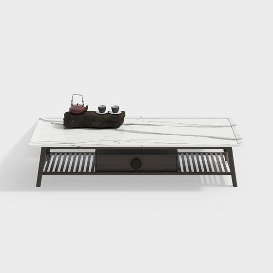 Elegant Marble Coffee Table 3D model