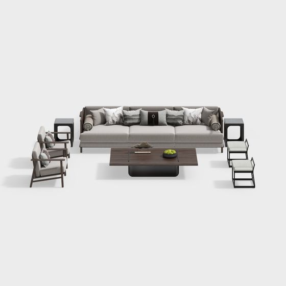 Stylish 3D Furniture Set for Contemporary Living