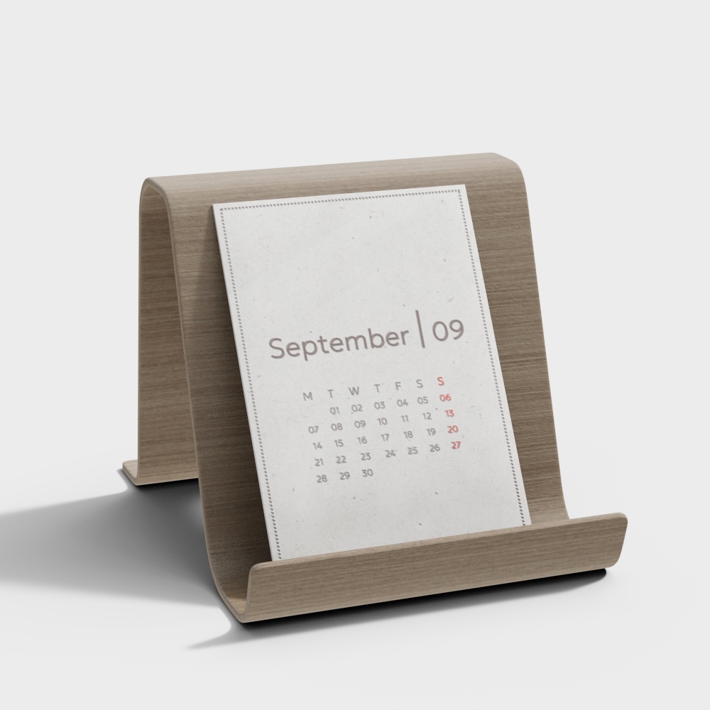 Desk calendar decoration