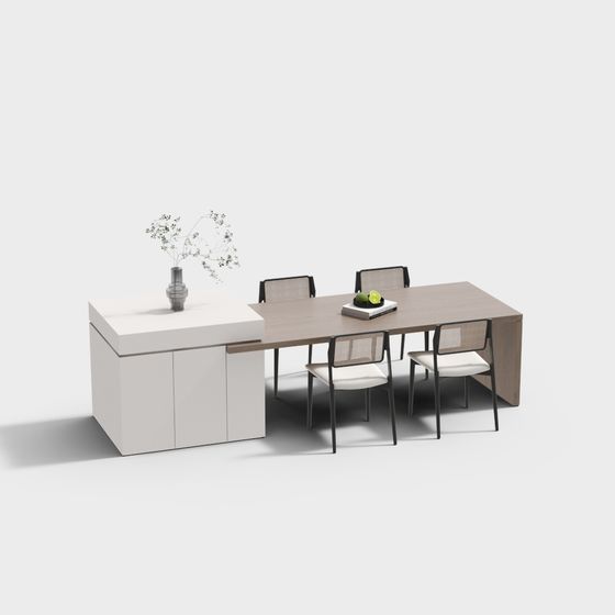 Urban Living Room 3D model - Low-Poly Elegance