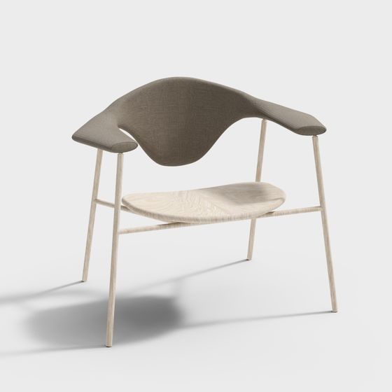 Stylish Low-Poly Chair 3D model