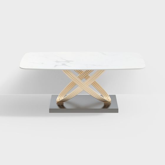 Woven Marble Table 3D model