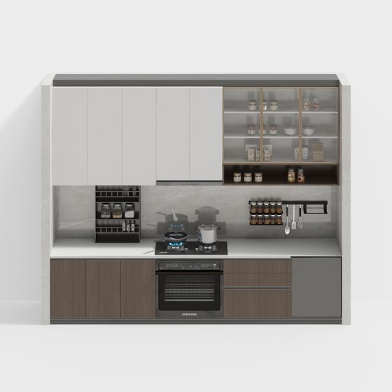 Modern Low-Poly Kitchen 3D model