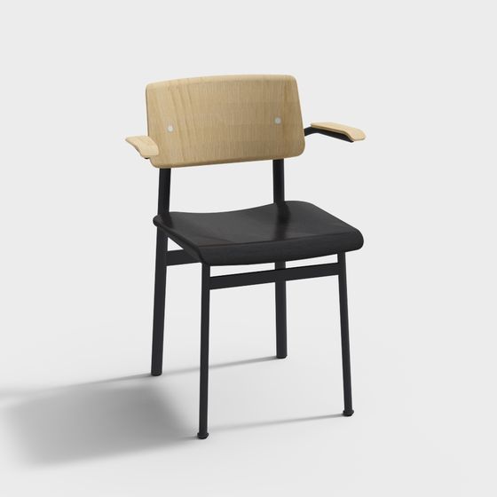 Urban Study Chair 3D model for Modern Spaces