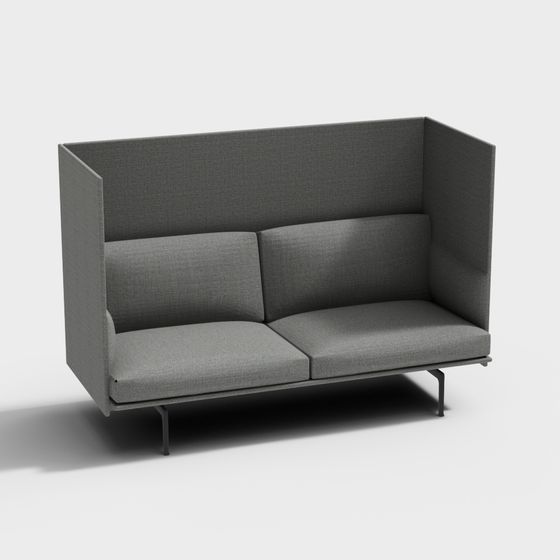Urban Comfort Low-Poly Sofa 3D model