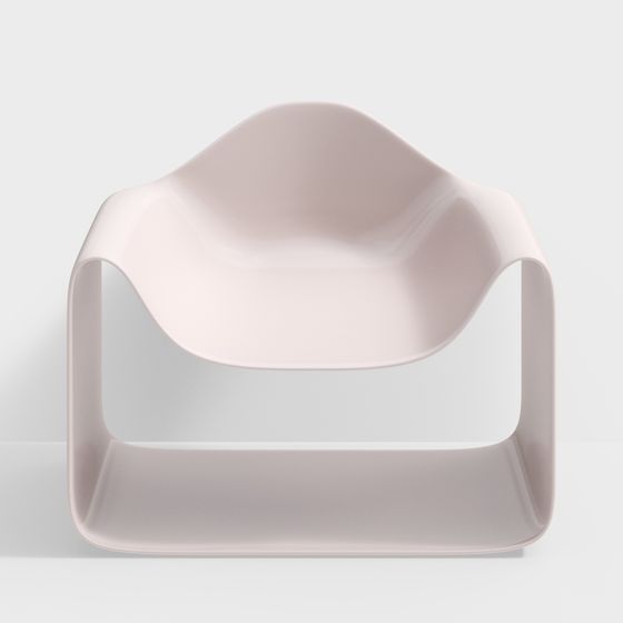 Sleek Low-Poly Sofa 3D model