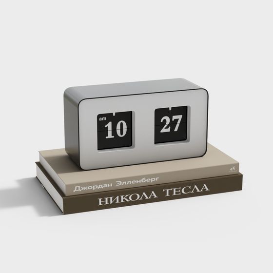 Retro Flip Clock 3D model for Stylish Interiors