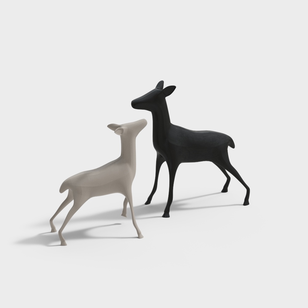 Forest Spirit Low Poly Deer 3D Model