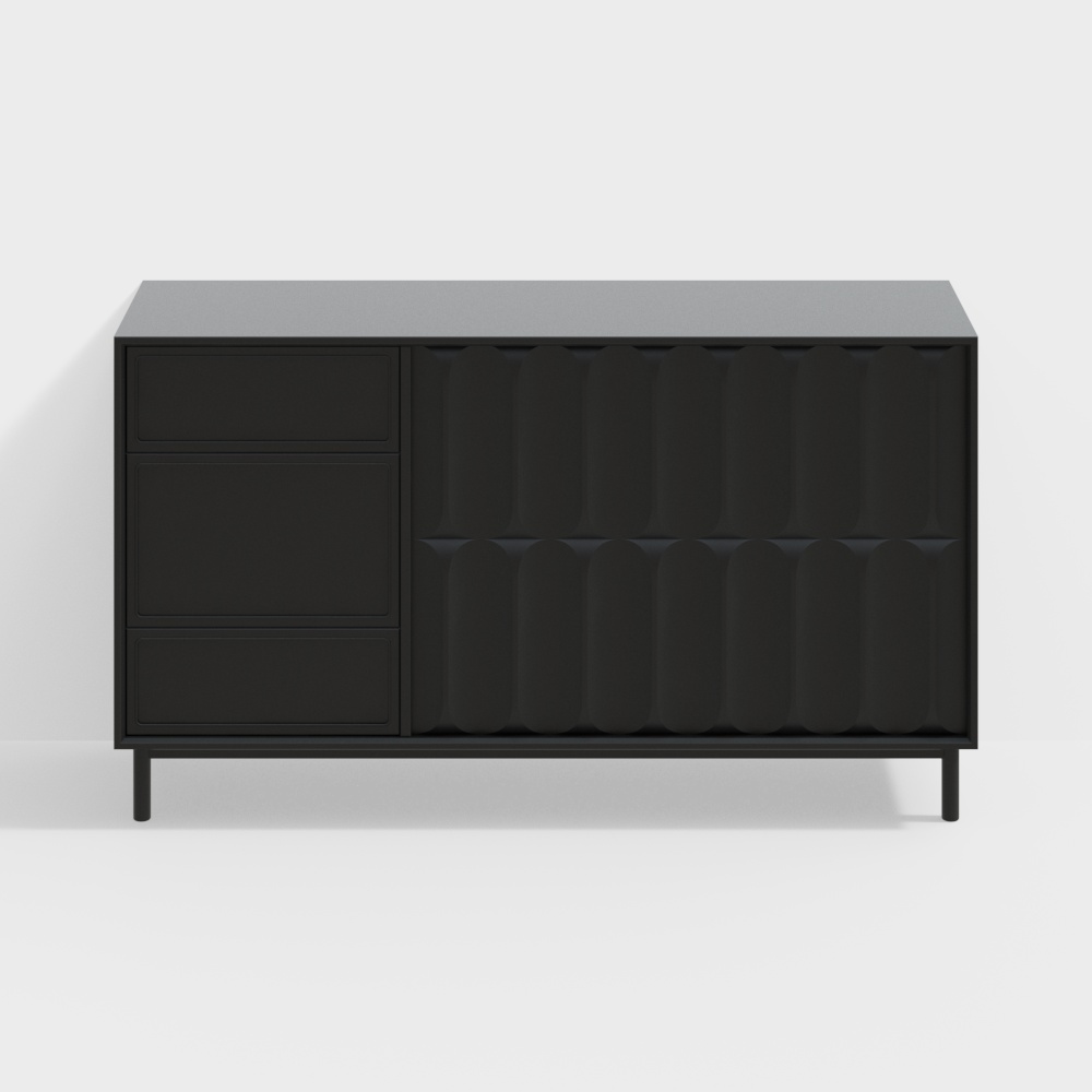 Urban Style Storage Cabinet 3D Model – Low Polygon Design